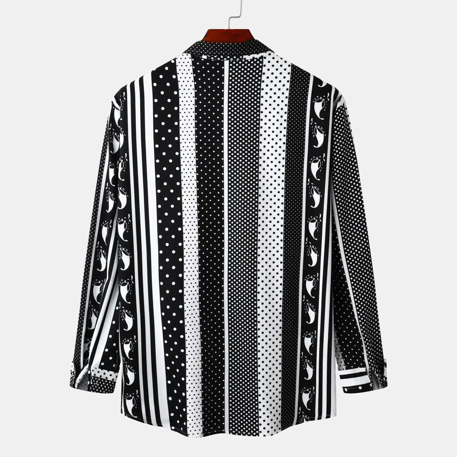 Men's Striped Long Sleeve Casual Shirt