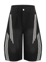 Men's Striped Loose Fit Denim Shorts