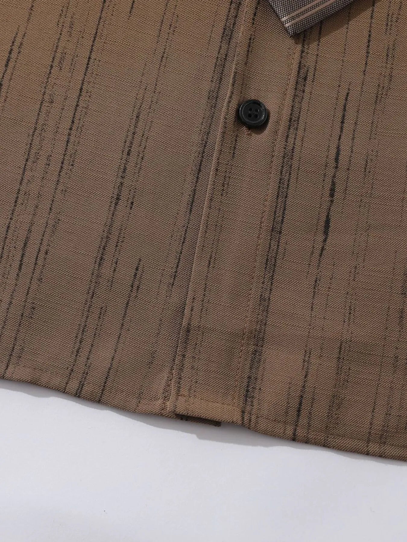 Men's Striped Short Sleeve Shirt with Tie