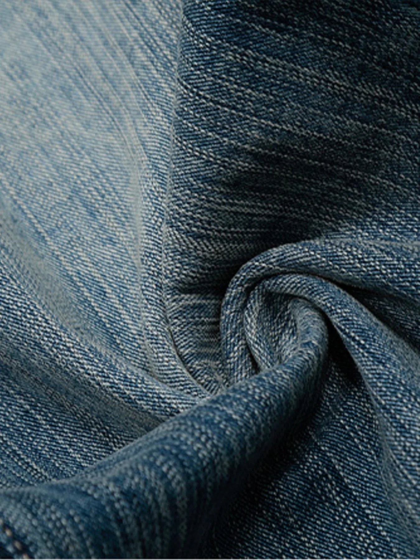 Men's Studded Washed Wide-Leg Jeans