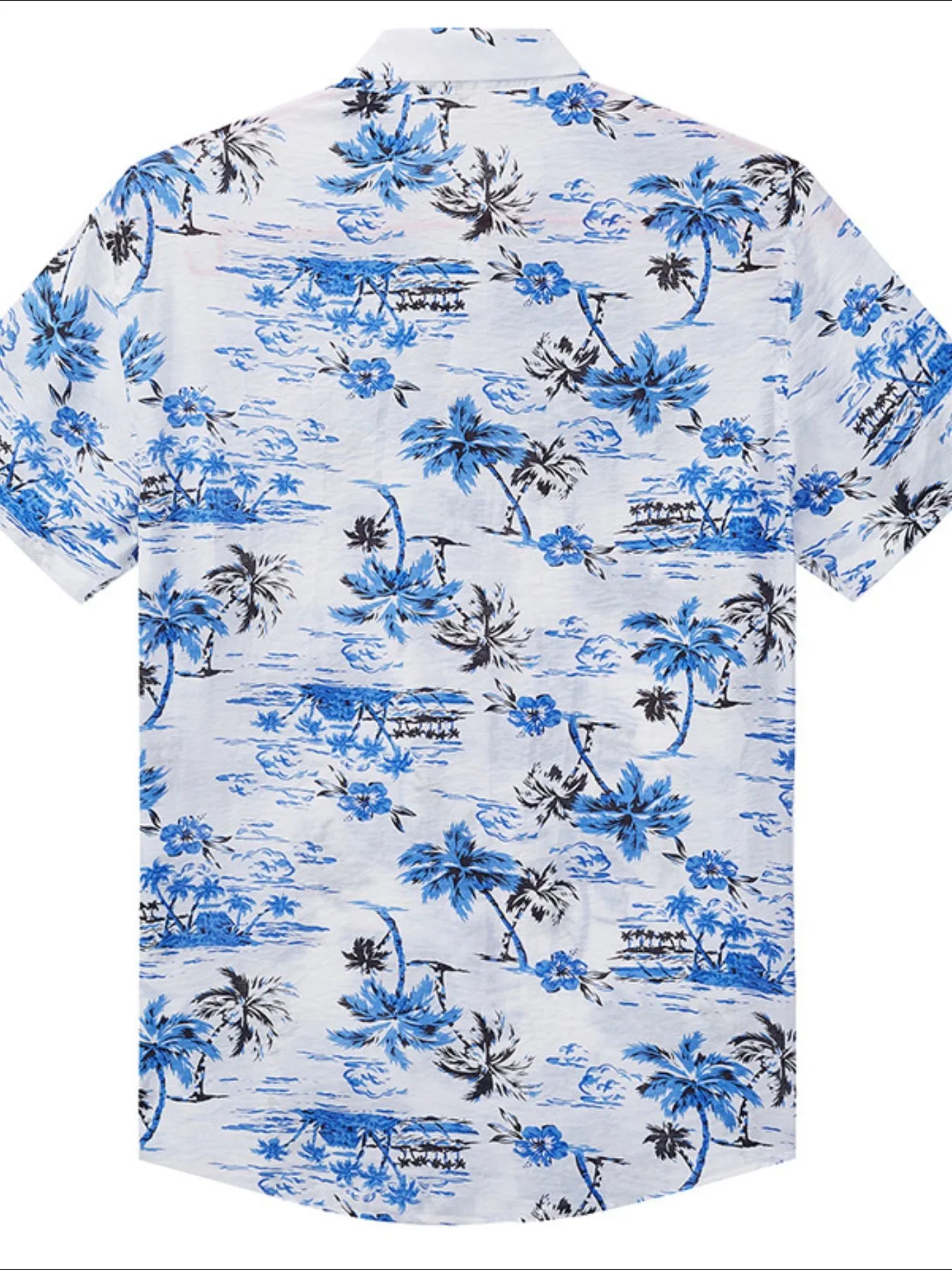 Men's Tropical Print Short Sleeve Hawaiian Shirt