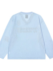 Men's V-Neck Graphic Mesh T-Shirt