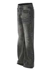 Men's Vintage Washed Straight Leg Jeans