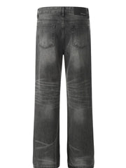 Men's Vintage Washed Straight Leg Jeans