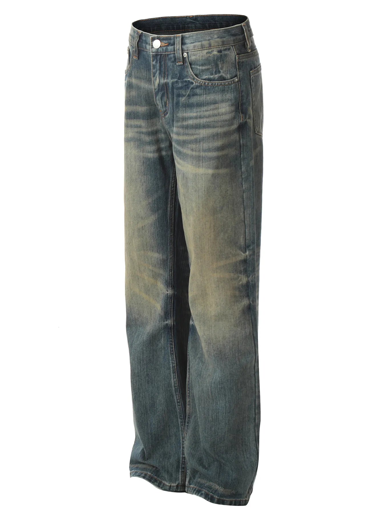 Men's Wash Straight Leg Jeans