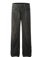 Men's Wash Straight Leg Jeans Black / S