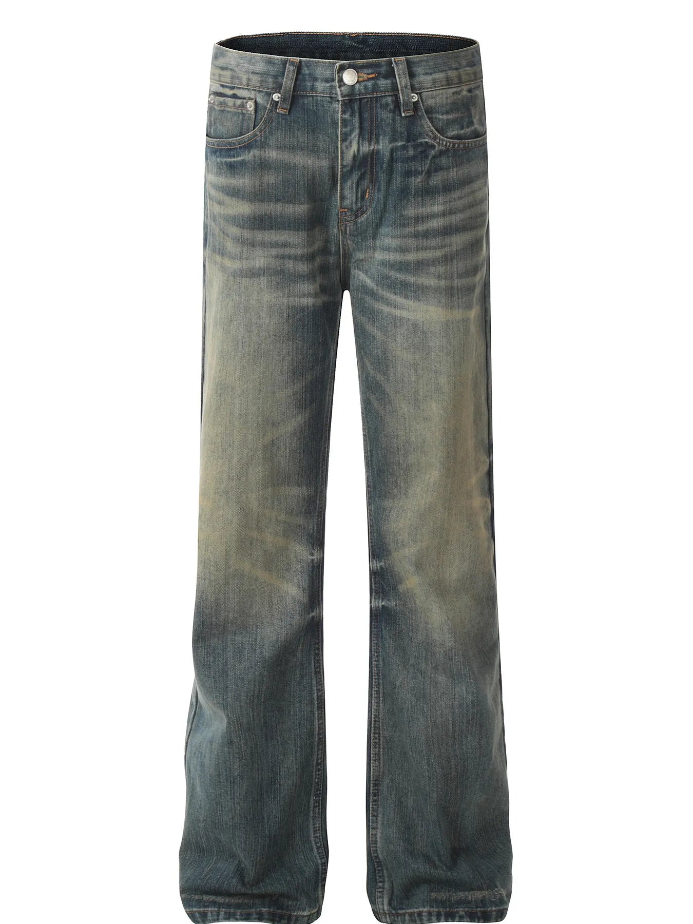 Men's Wash Straight Leg Jeans Blue / S