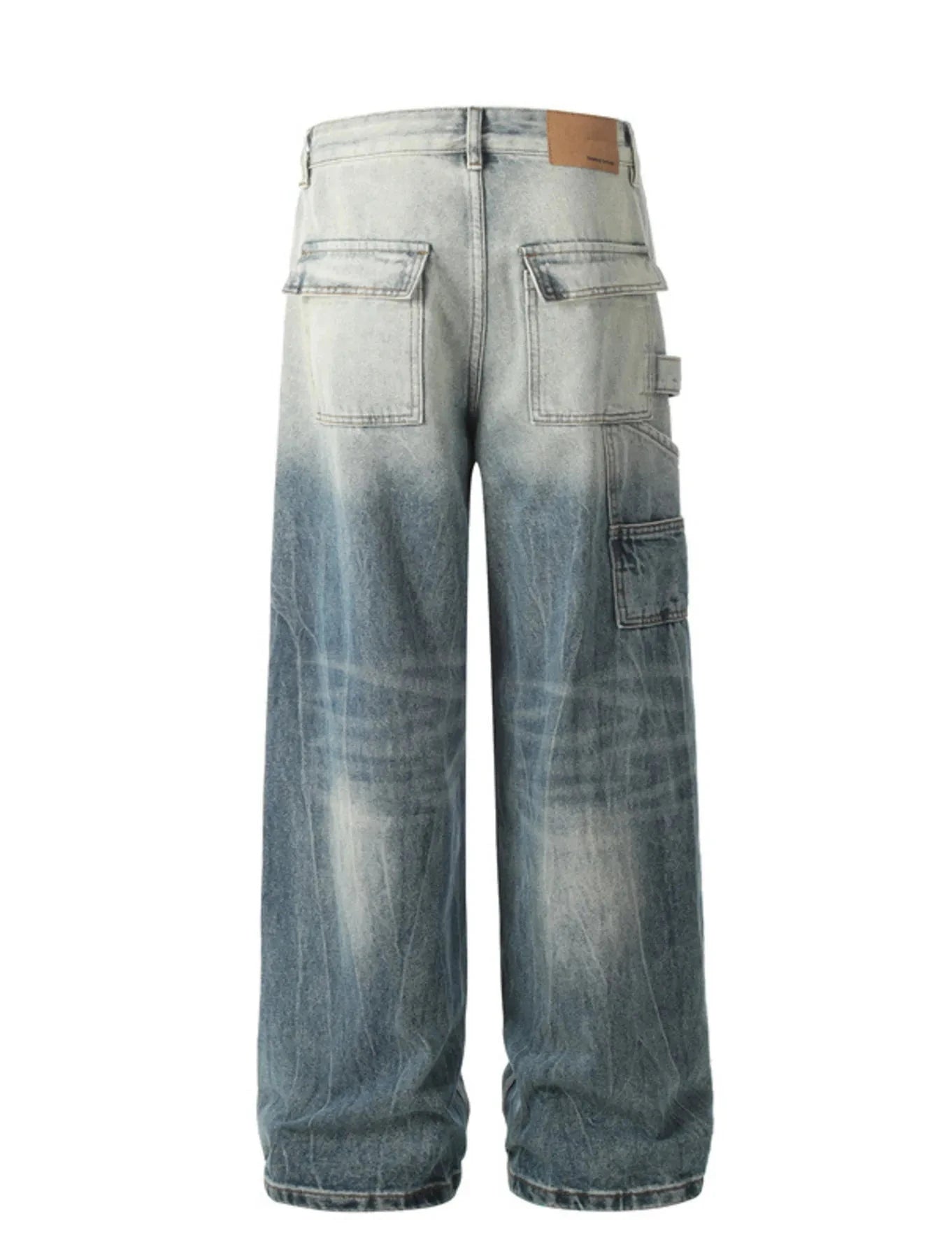 Men's Wash Wide Leg Jeans