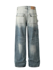 Men's Wash Wide Leg Jeans