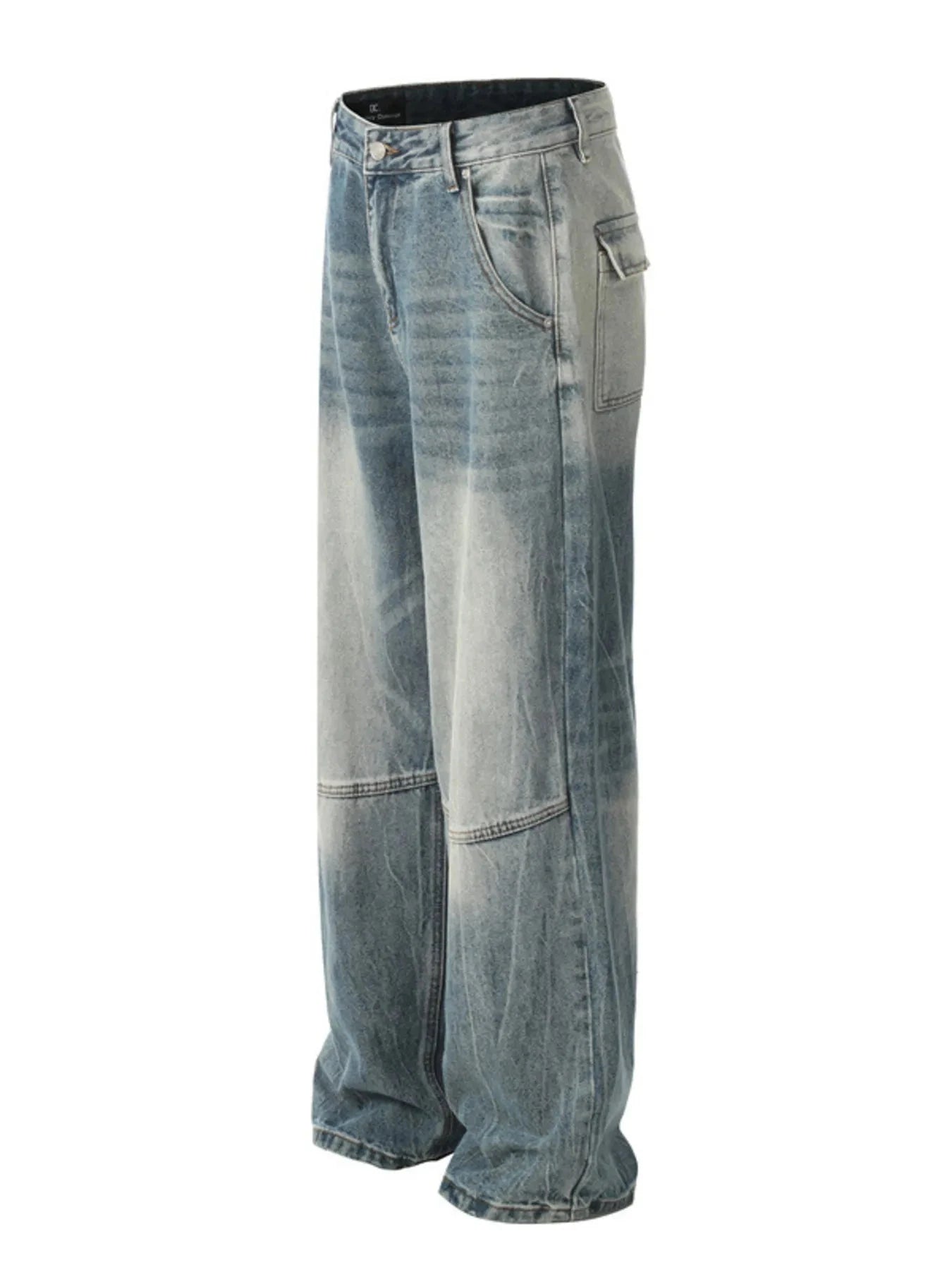 Men's Wash Wide Leg Jeans