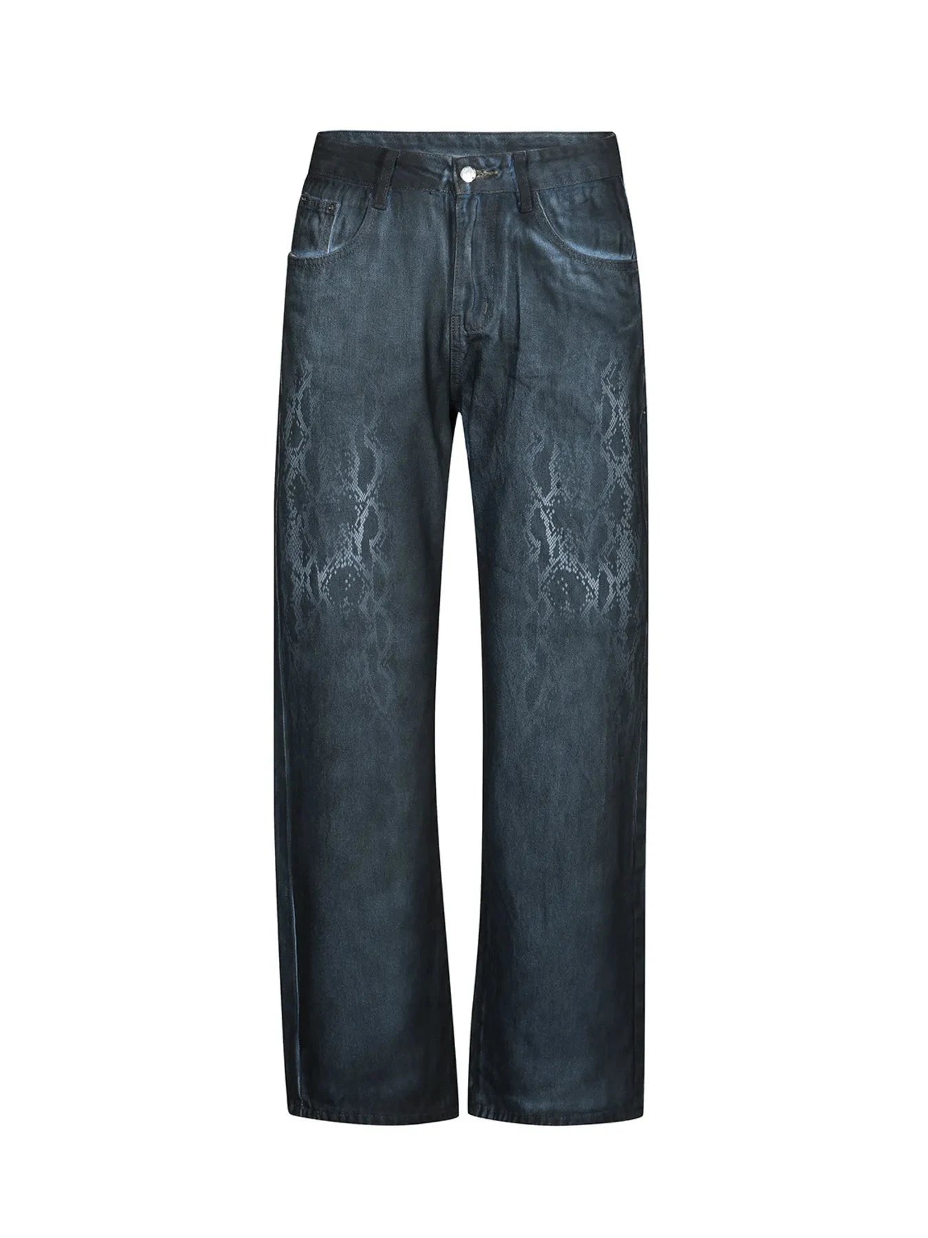 Men's Wash Wide Leg Jeans Blue / S