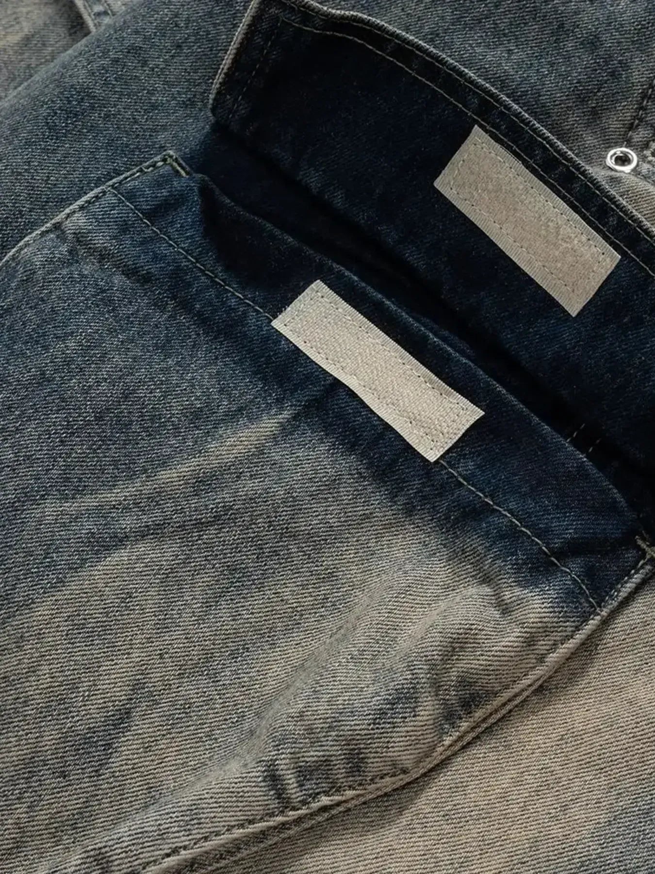 Men's Washed Cargo Jeans with Drawstring Waist