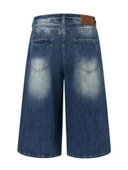 Men's Washed Denim Bermuda Shorts