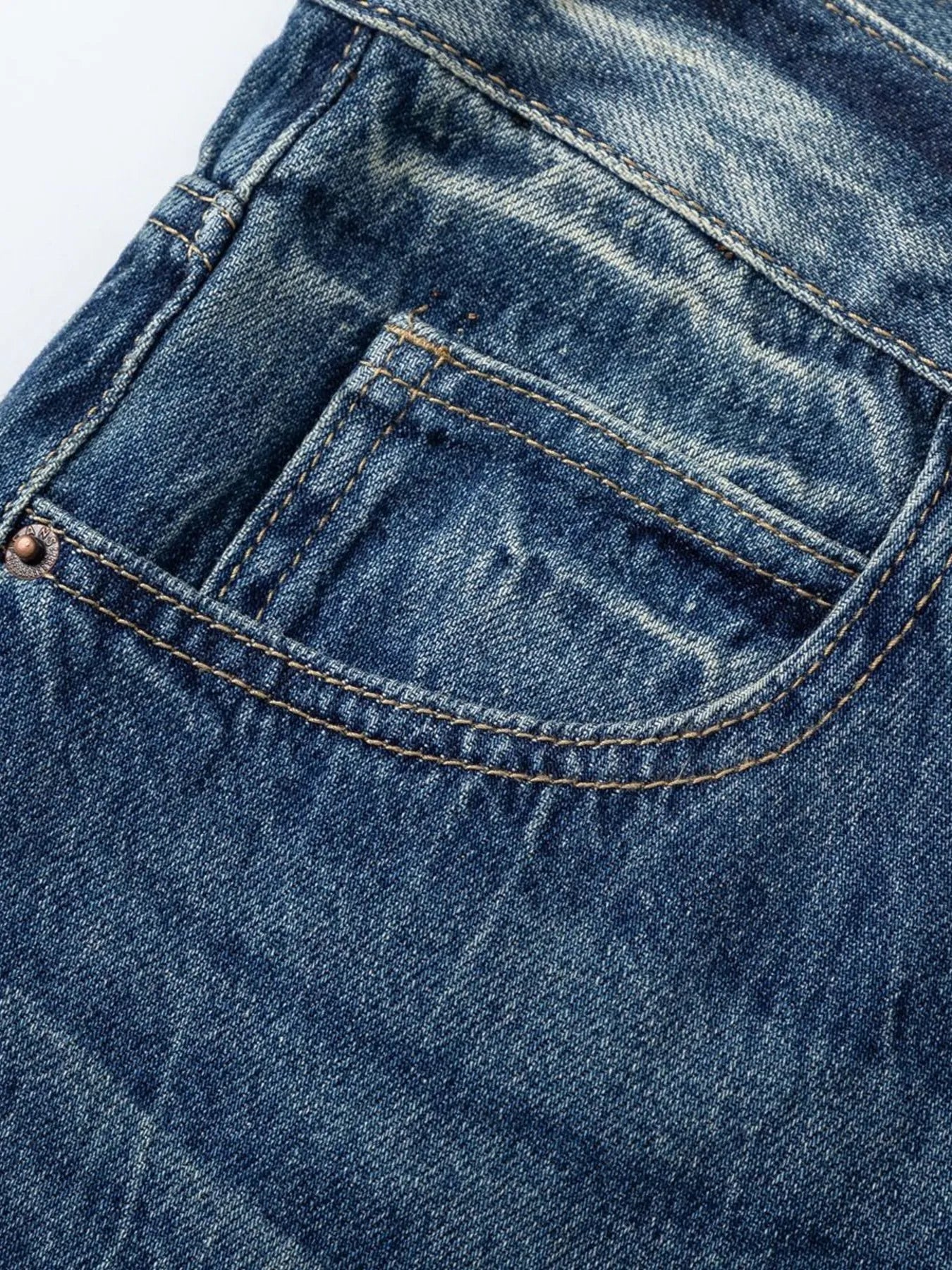 Men's Washed Denim Bermuda Shorts