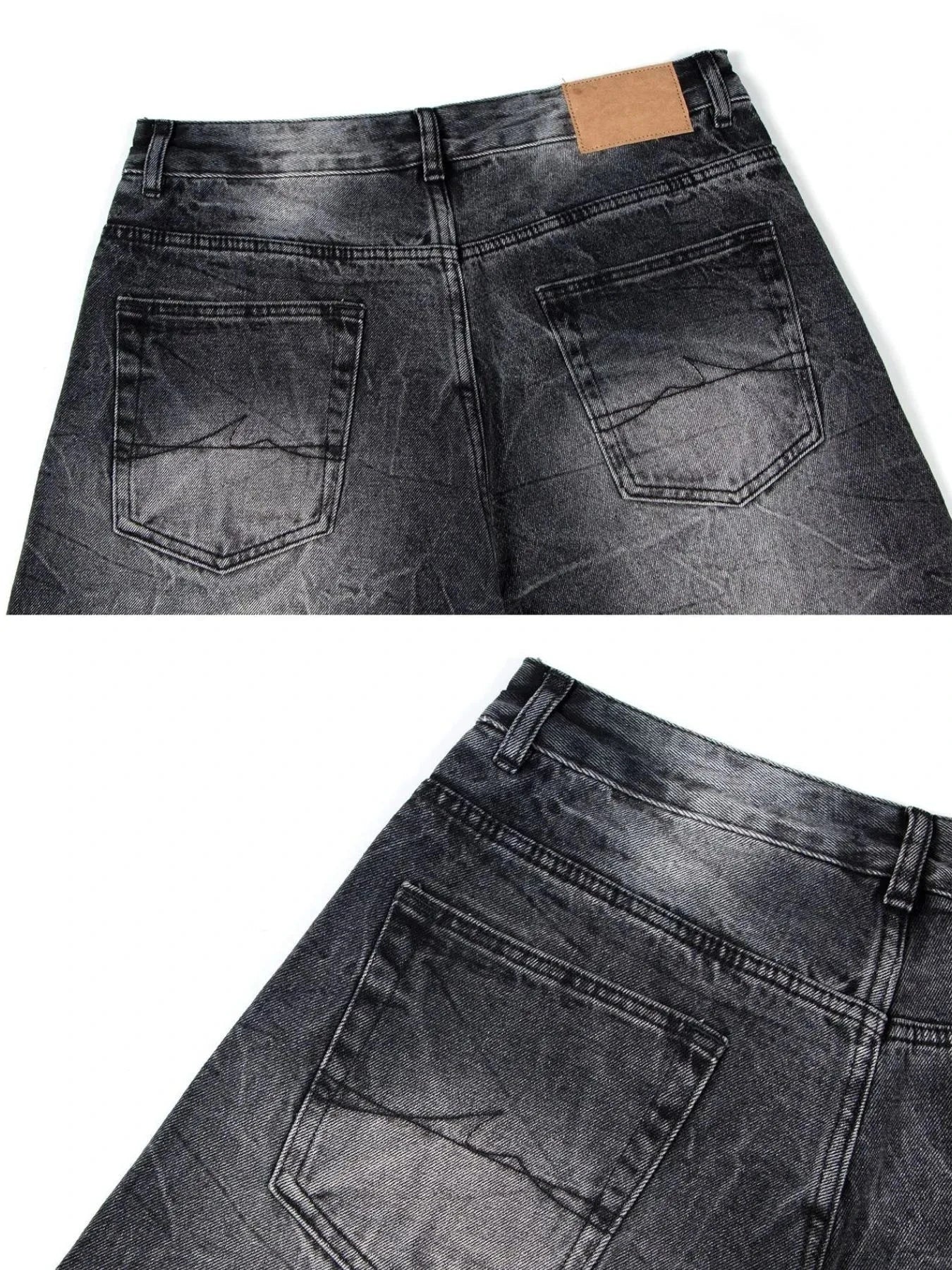 Men's Washed Wide Leg Baggy Jeans