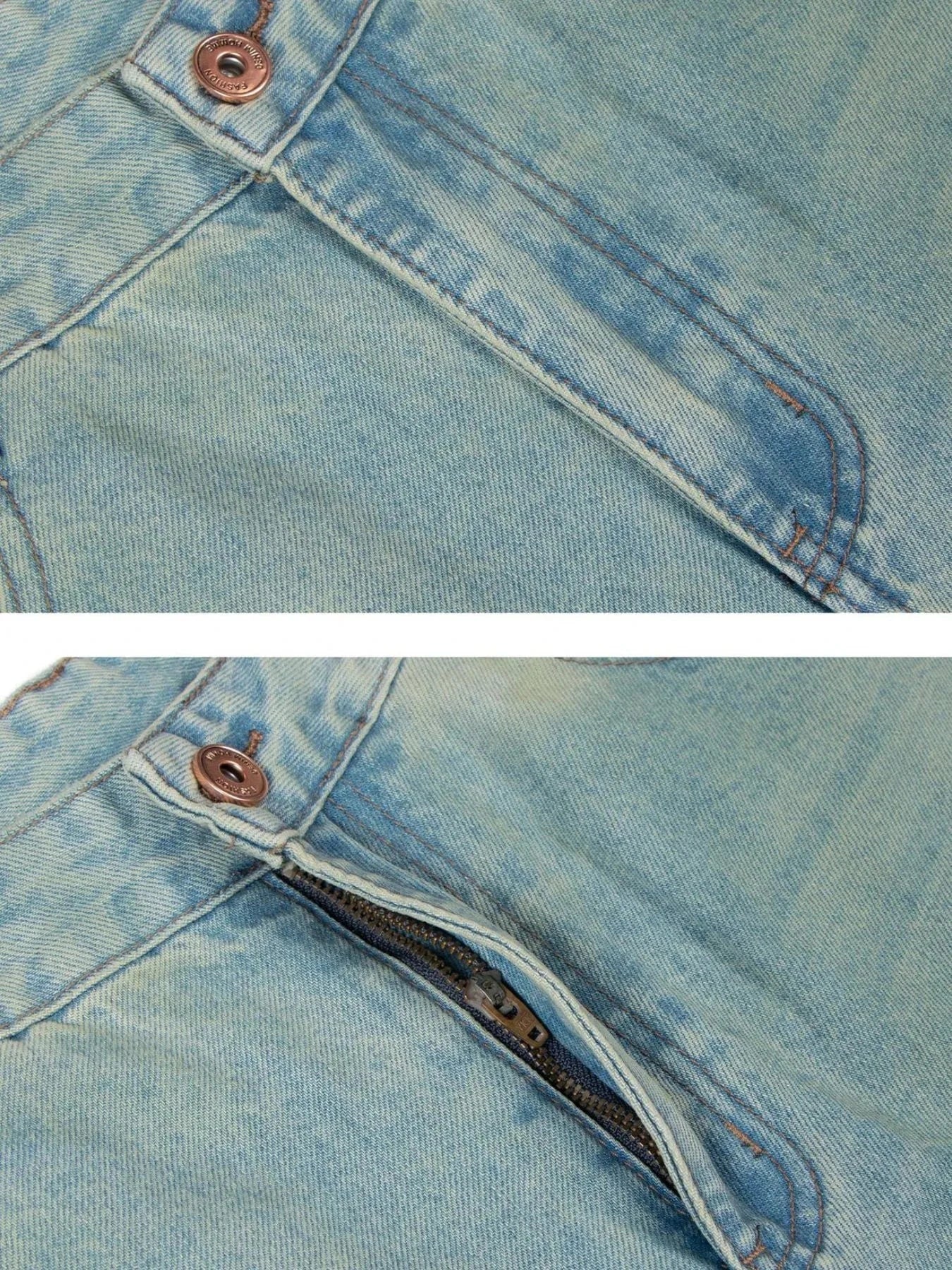 Men's Washed Wide Leg Baggy Jeans