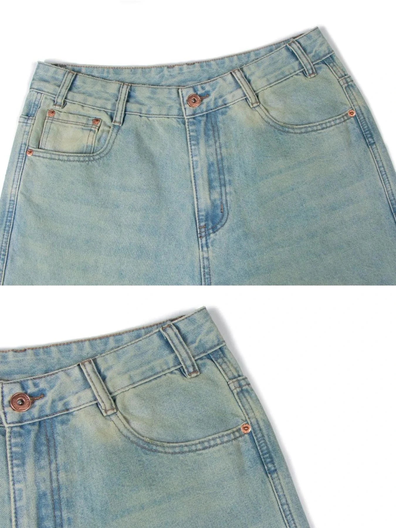 Men's Washed Wide Leg Baggy Jeans