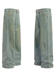 Men's Washed Wide Leg Baggy Jeans