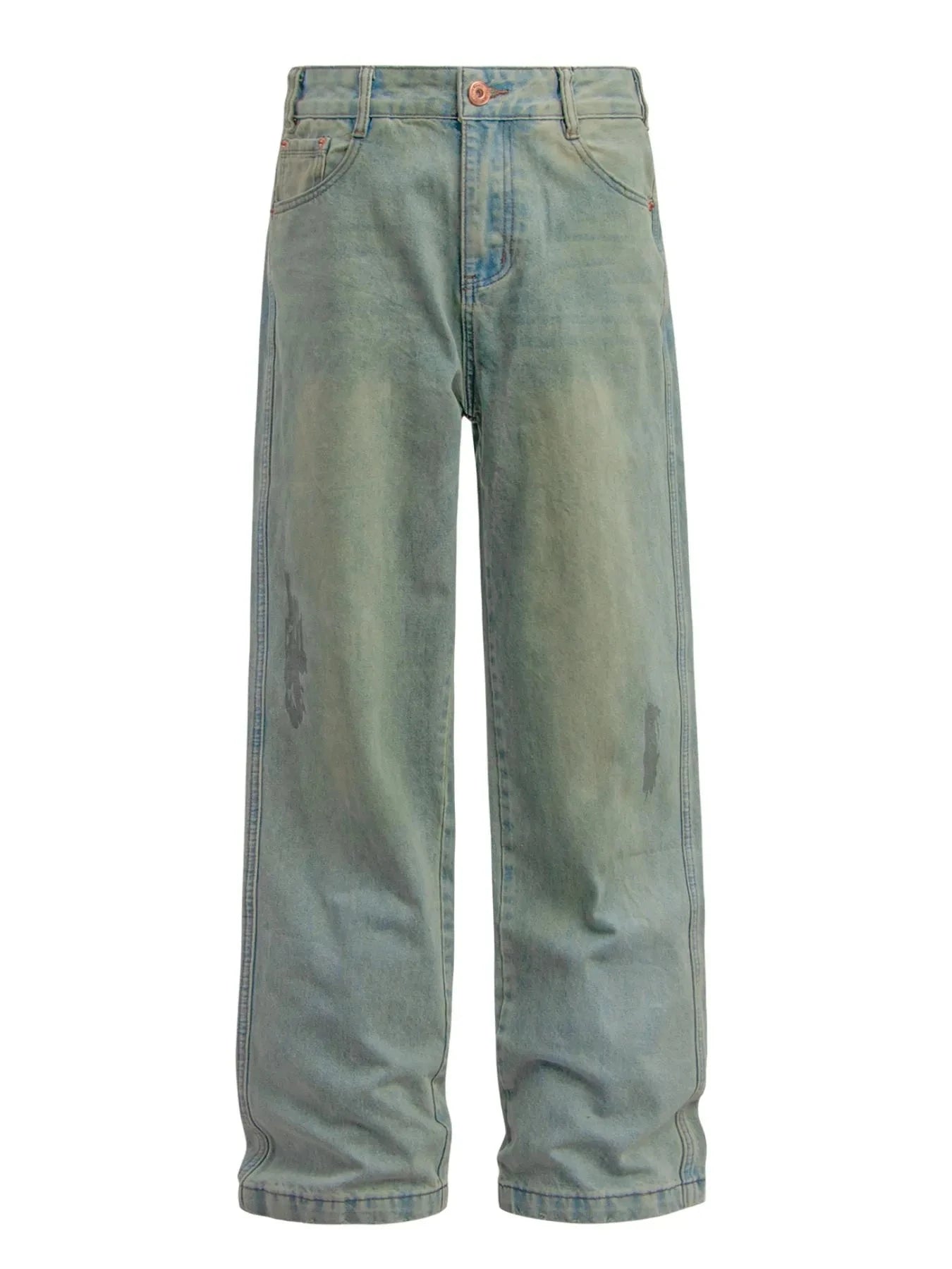 Men's Washed Wide Leg Baggy Jeans Blue / S