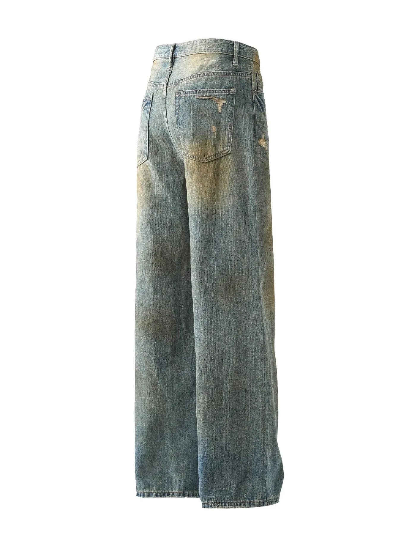 Men's Washed Wide Leg Jeans