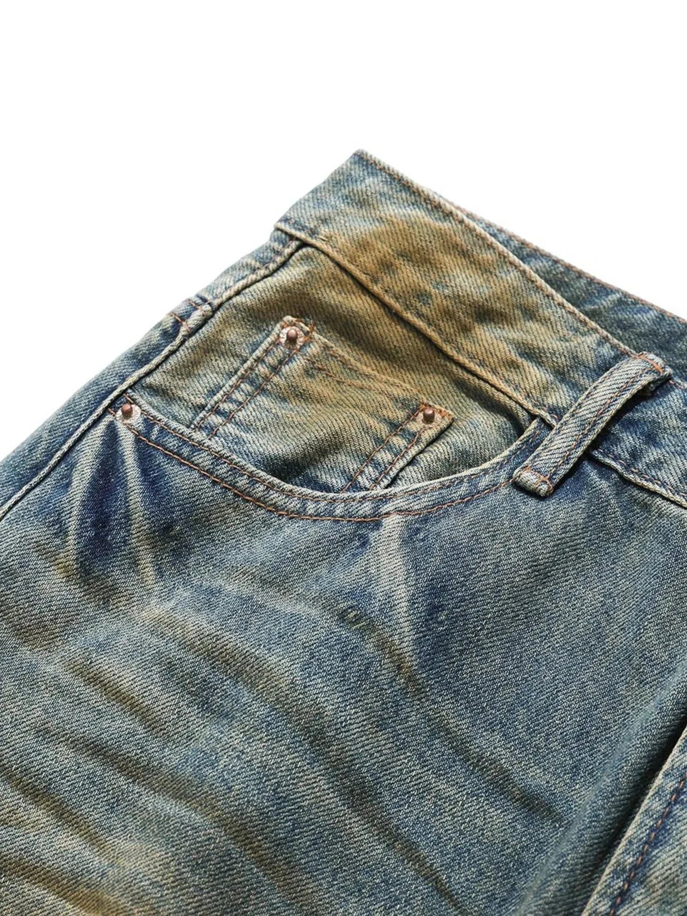 Men's Washed Wide Leg Jeans