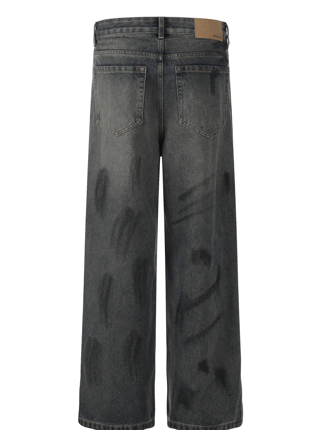 Men's Washed Wide Leg Jeans
