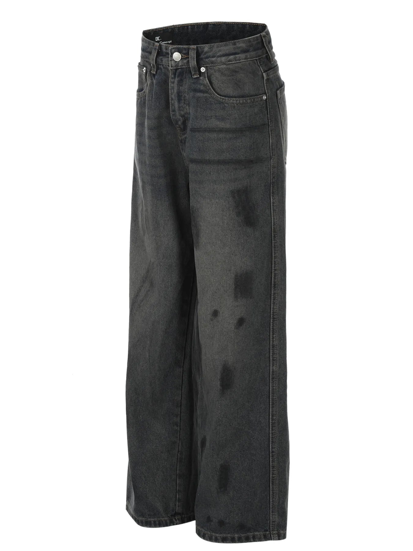 Men's Washed Wide Leg Jeans