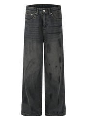 Men's Washed Wide Leg Jeans Washed Gray / S
