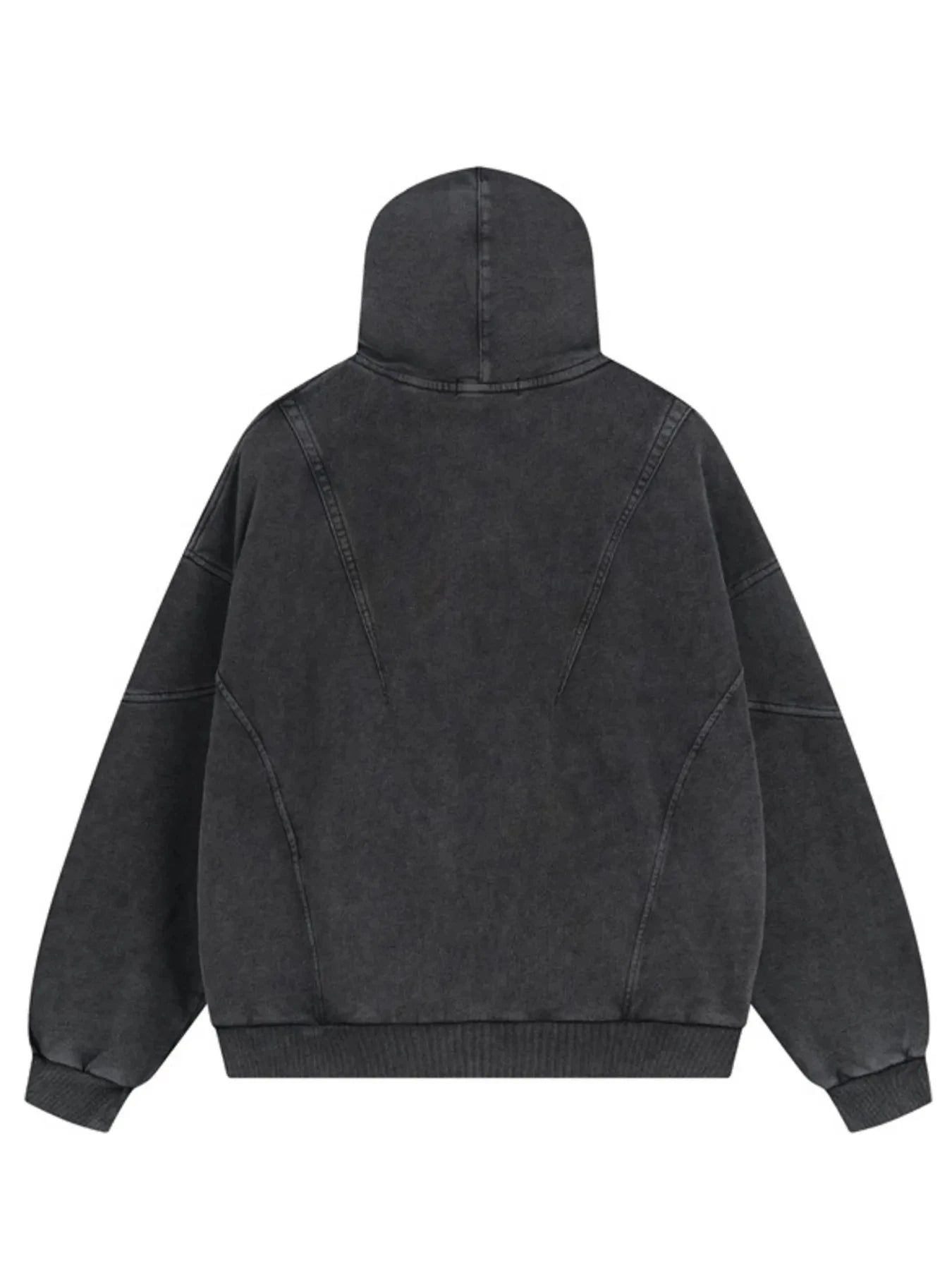 Men's Washed Zip Up Long Sleeve Hooded Jacket