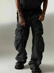 Men's Wide Leg Cargo Jeans