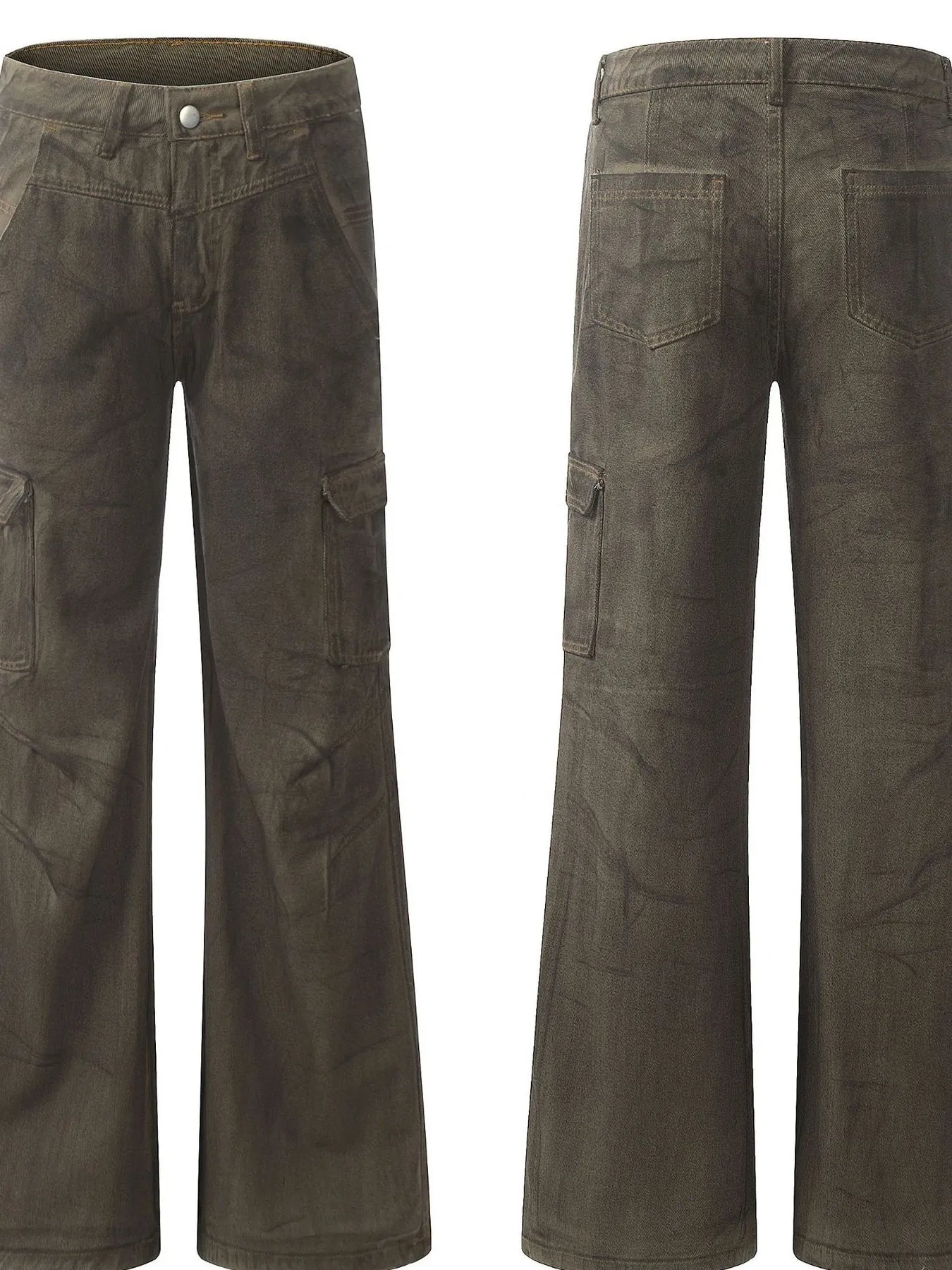 Men's Wide Leg Cargo Jeans