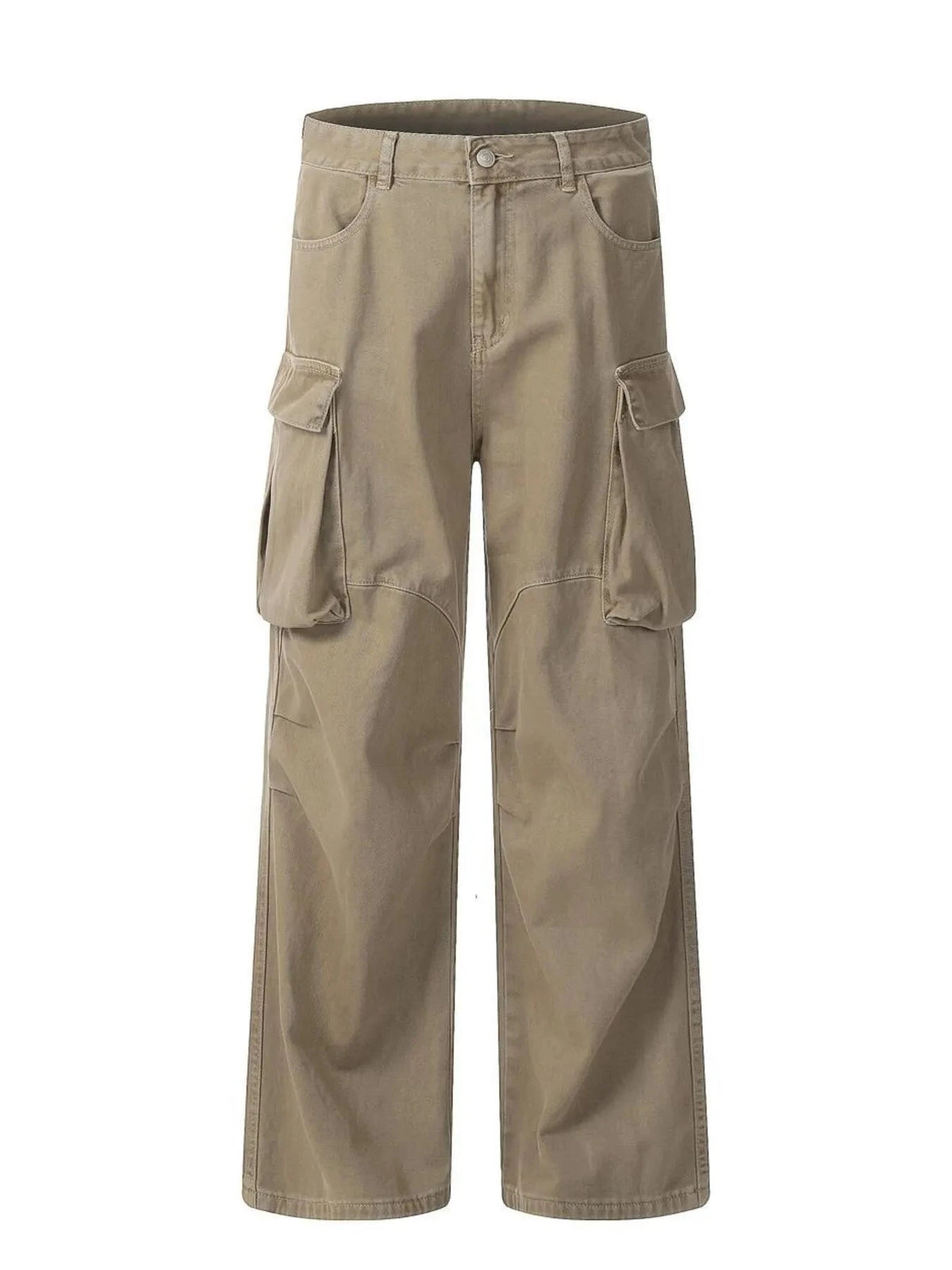 Men's Wide Leg Cargo Jeans Khaki / S