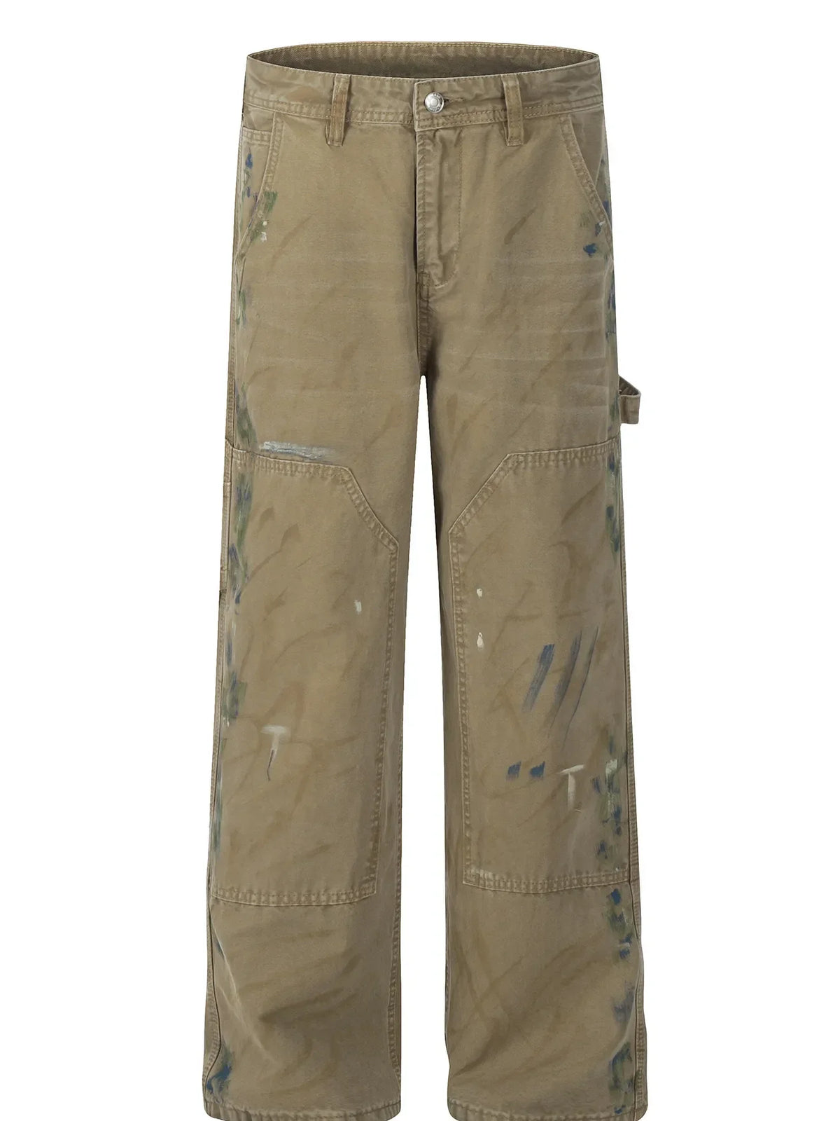 Men's Wide Leg Cargo Jeans Khaki / S