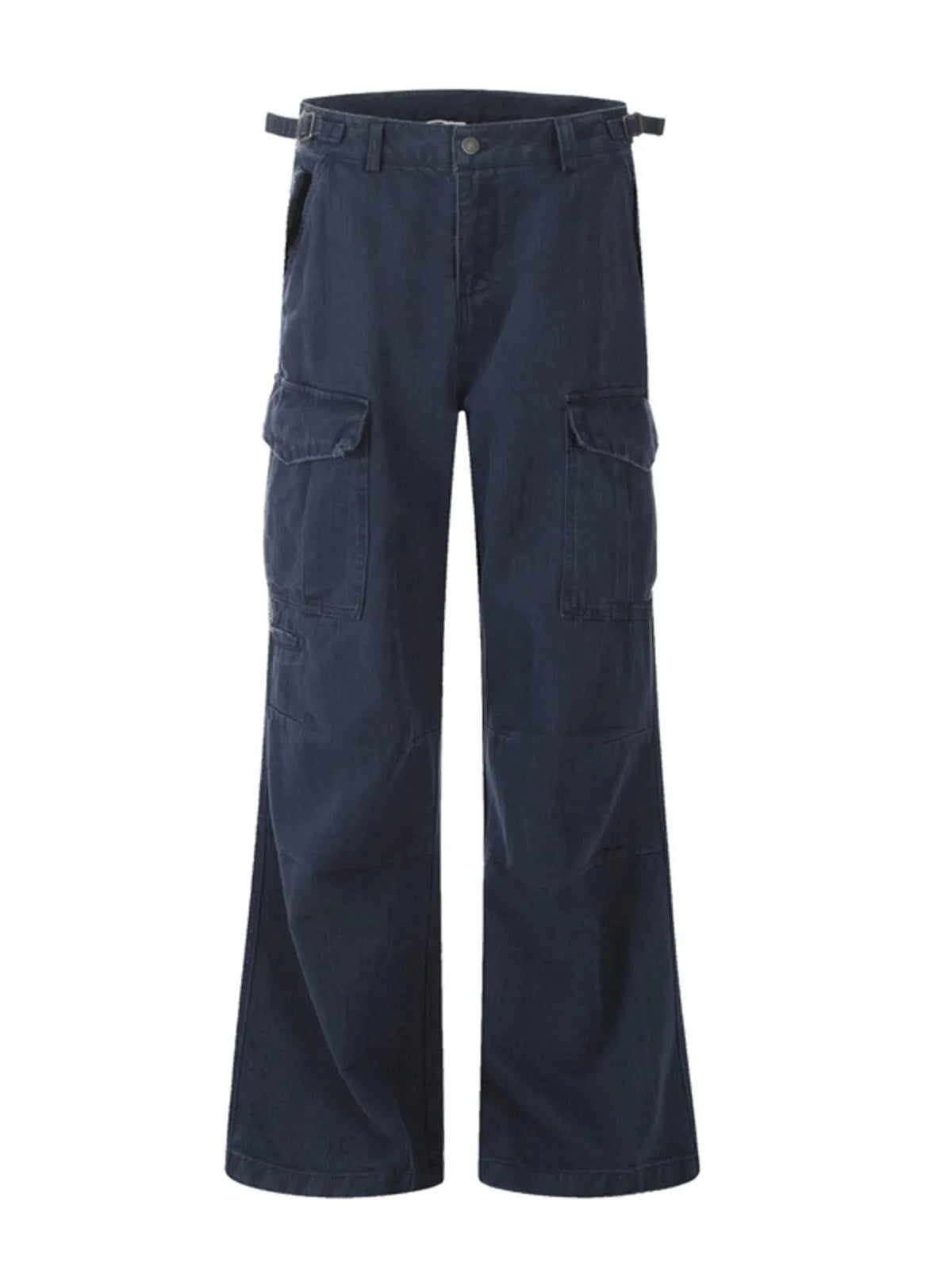 Men's Wide Leg Cargo Pants Navy Blue / S