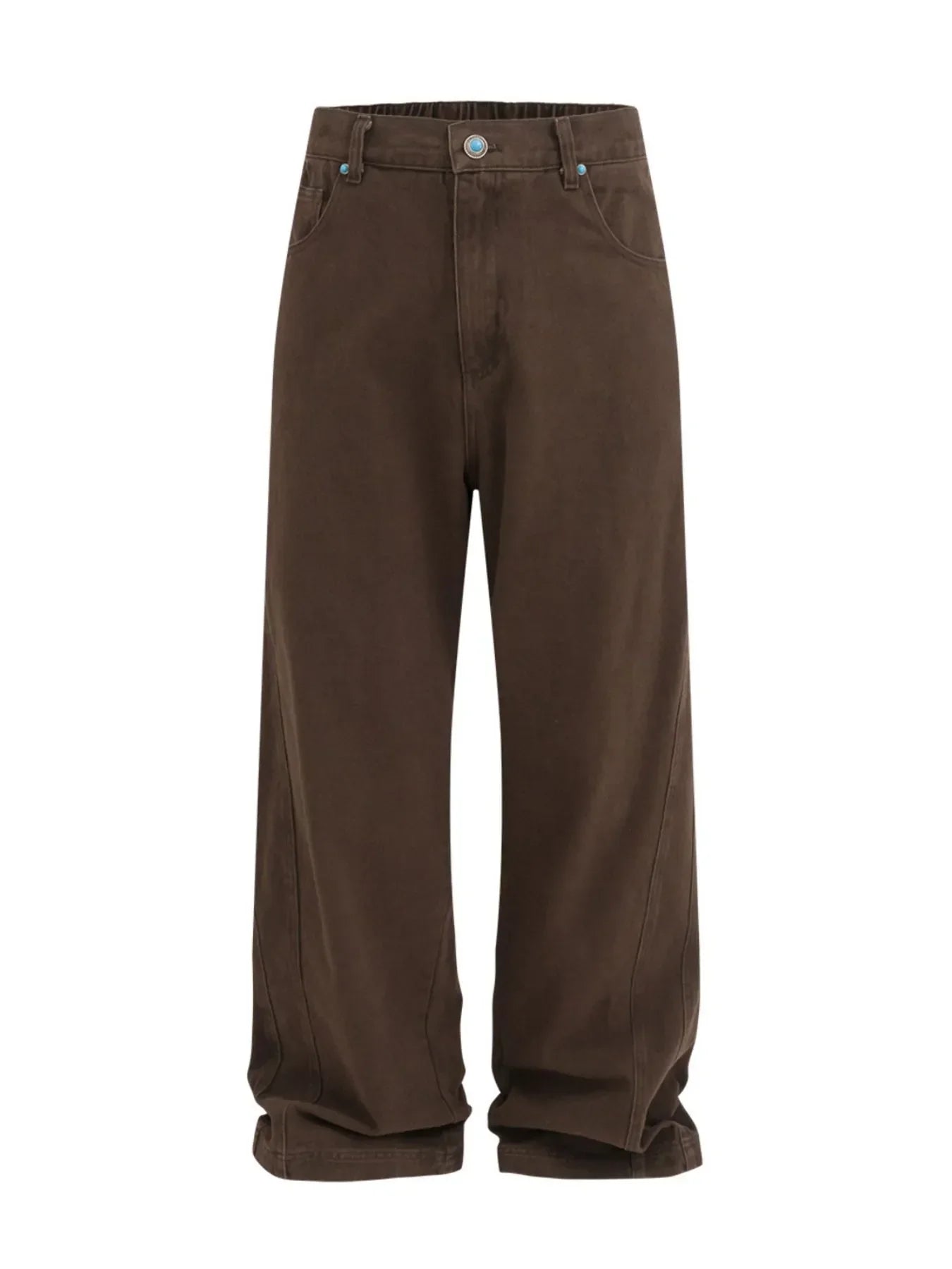 Men's Wide-Leg Casual Pants Brown / S