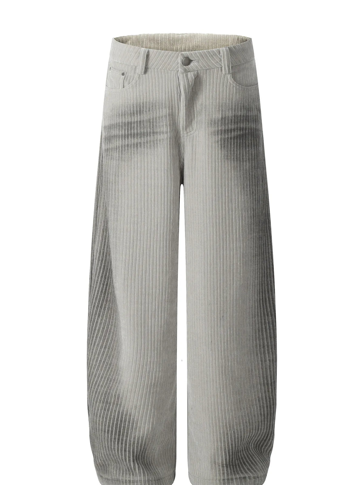 Men's Wide Leg Corduroy Comfort Pants Grey / S
