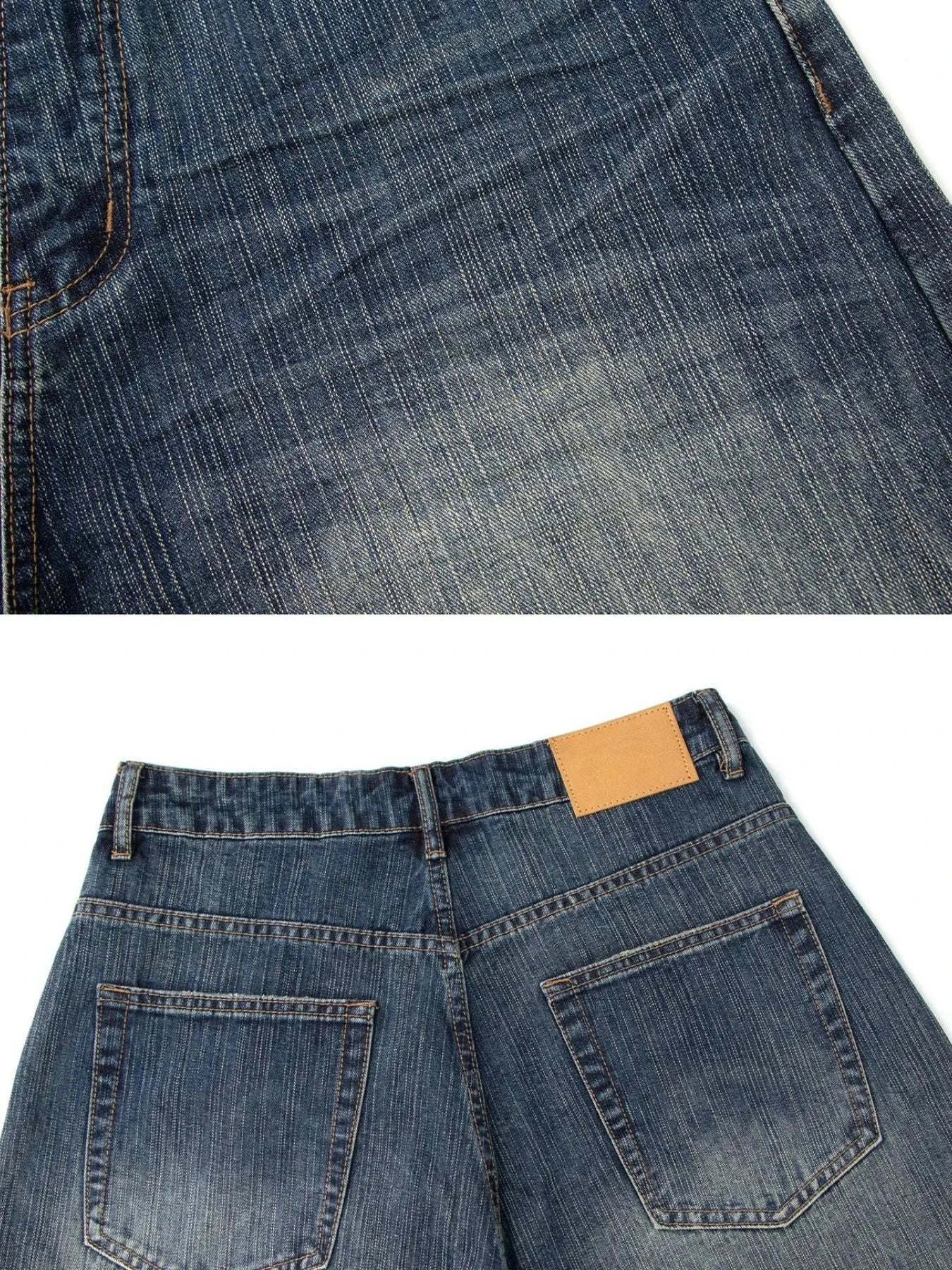 Men's Wide Leg Denim Shorts