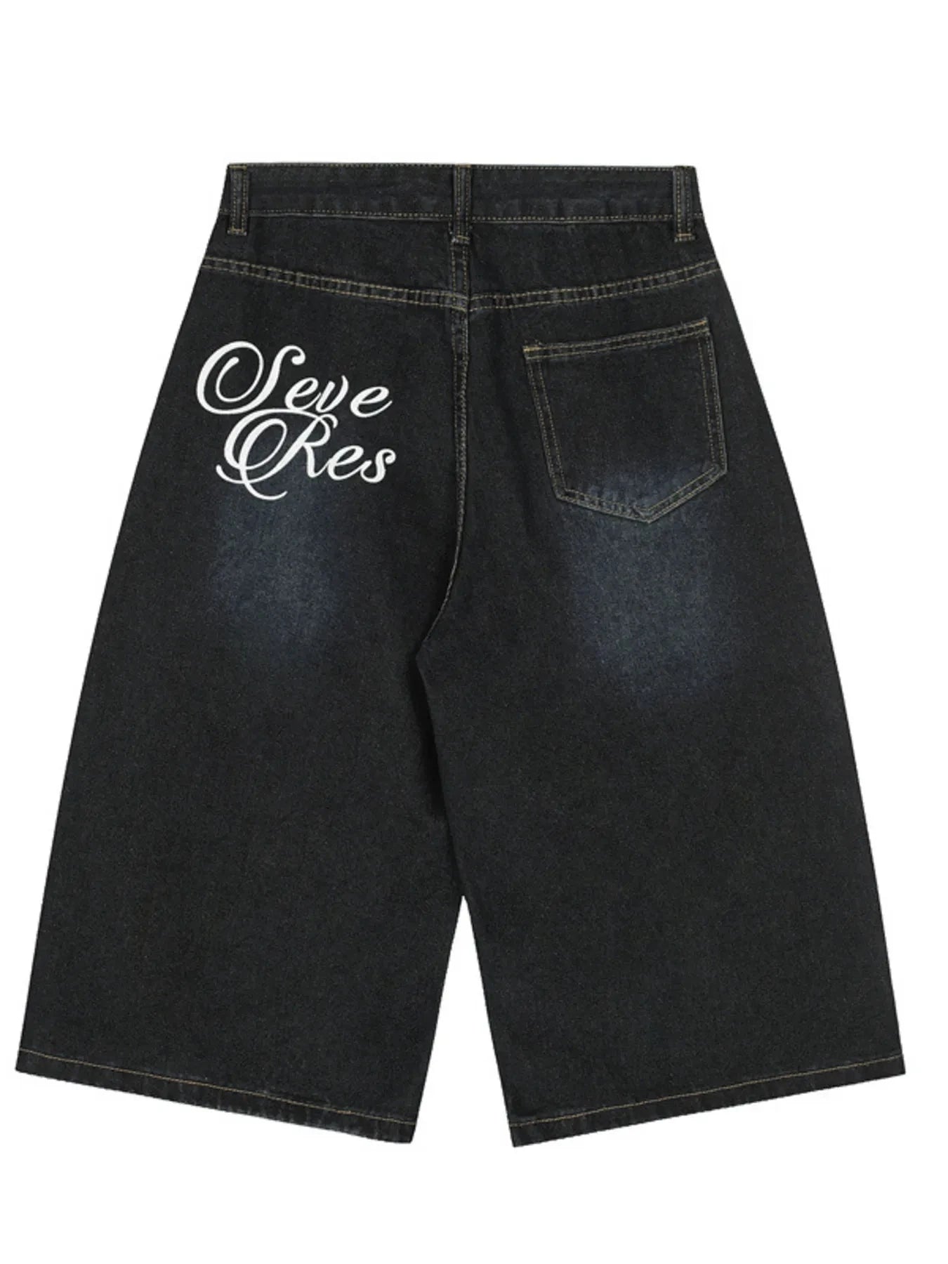 Men's Wide Leg Denim Shorts