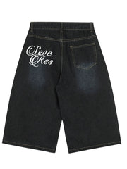 Men's Wide Leg Denim Shorts