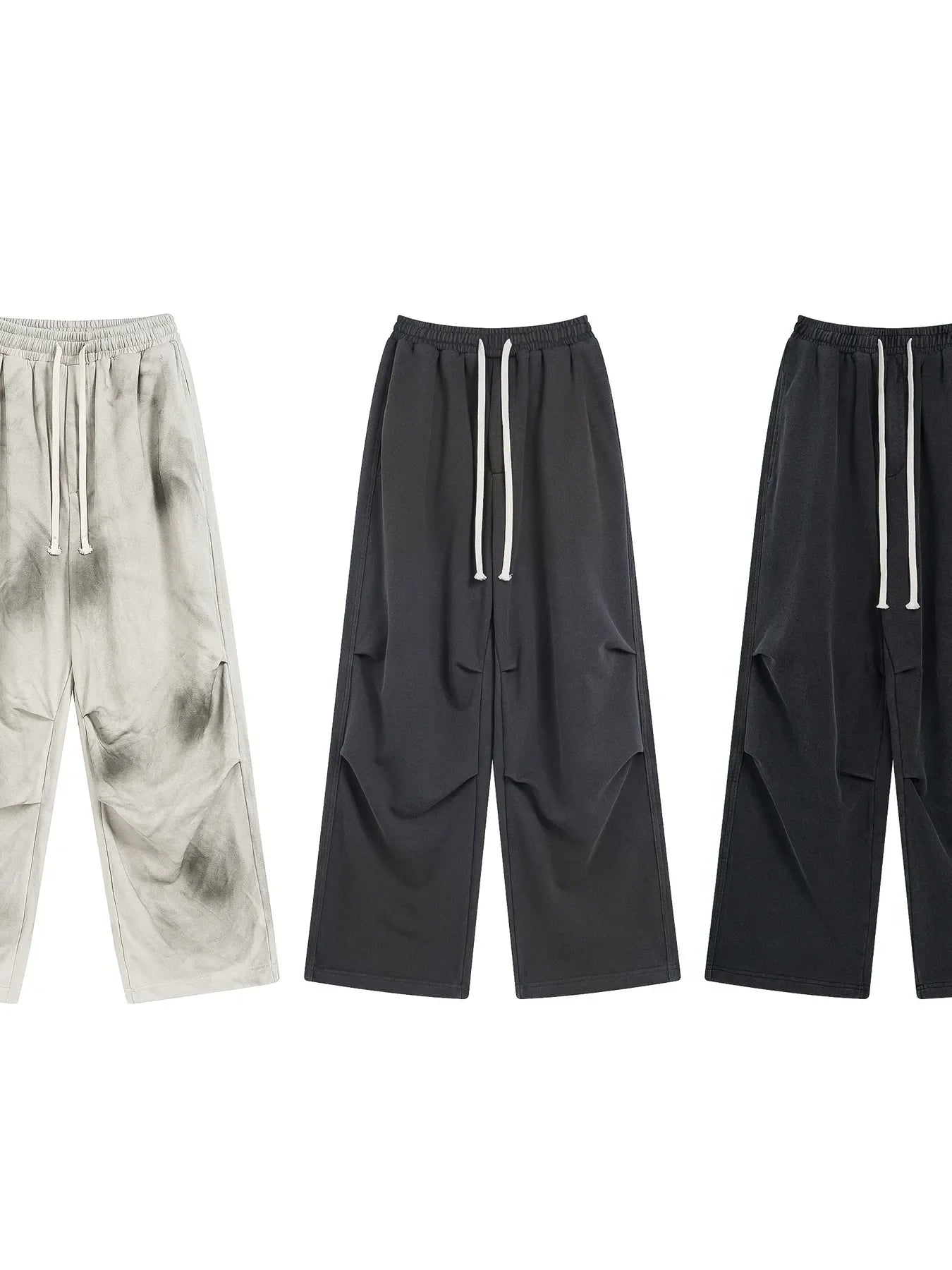 Men's Wide Leg Drawstring Cargo Pants