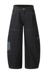 Men's Wide Leg Jeans Black / S