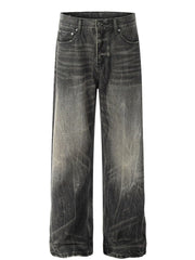 Men's Wide Leg Jeans Black / S
