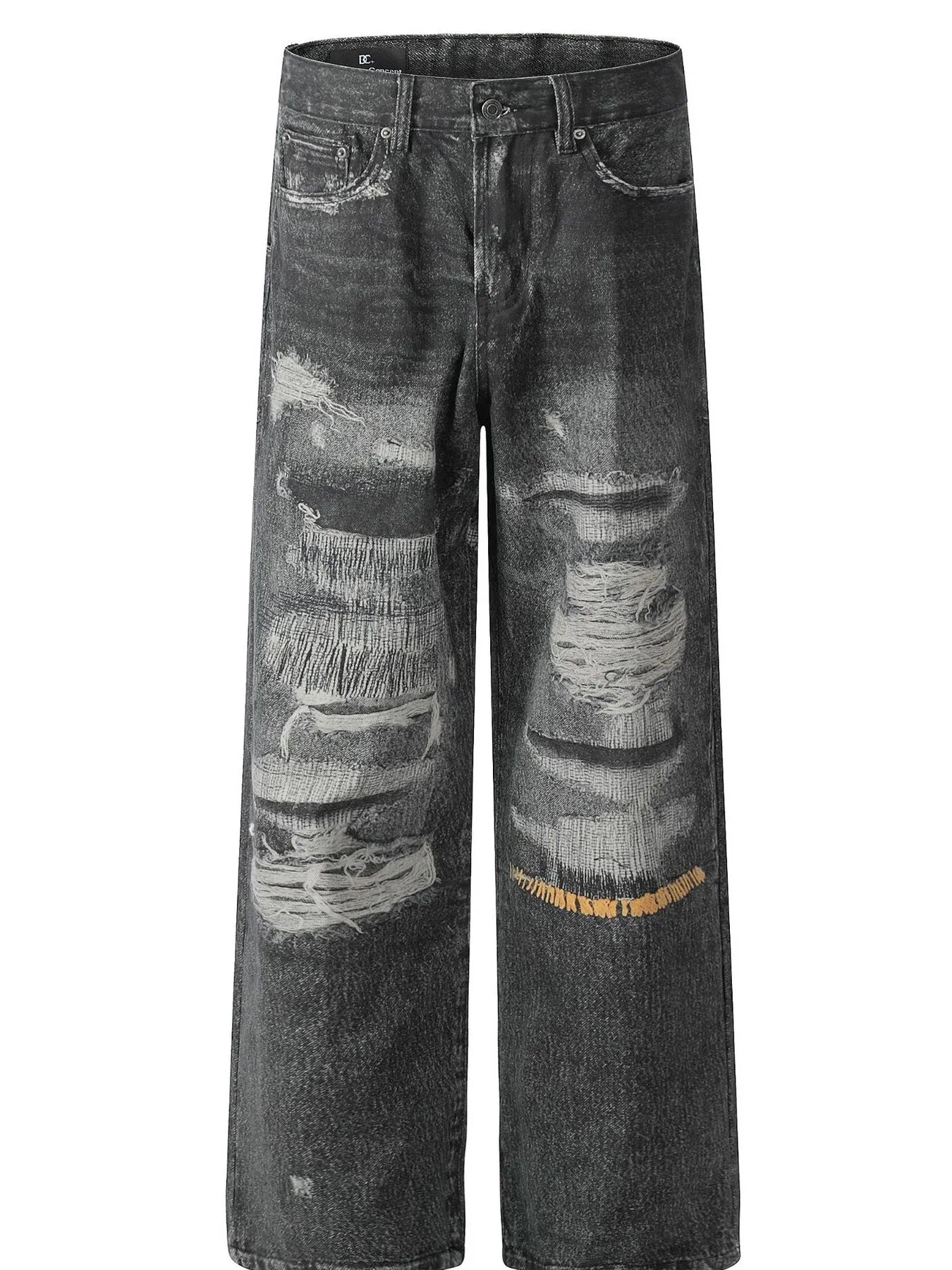 Men's Wide Leg Jeans Black / S