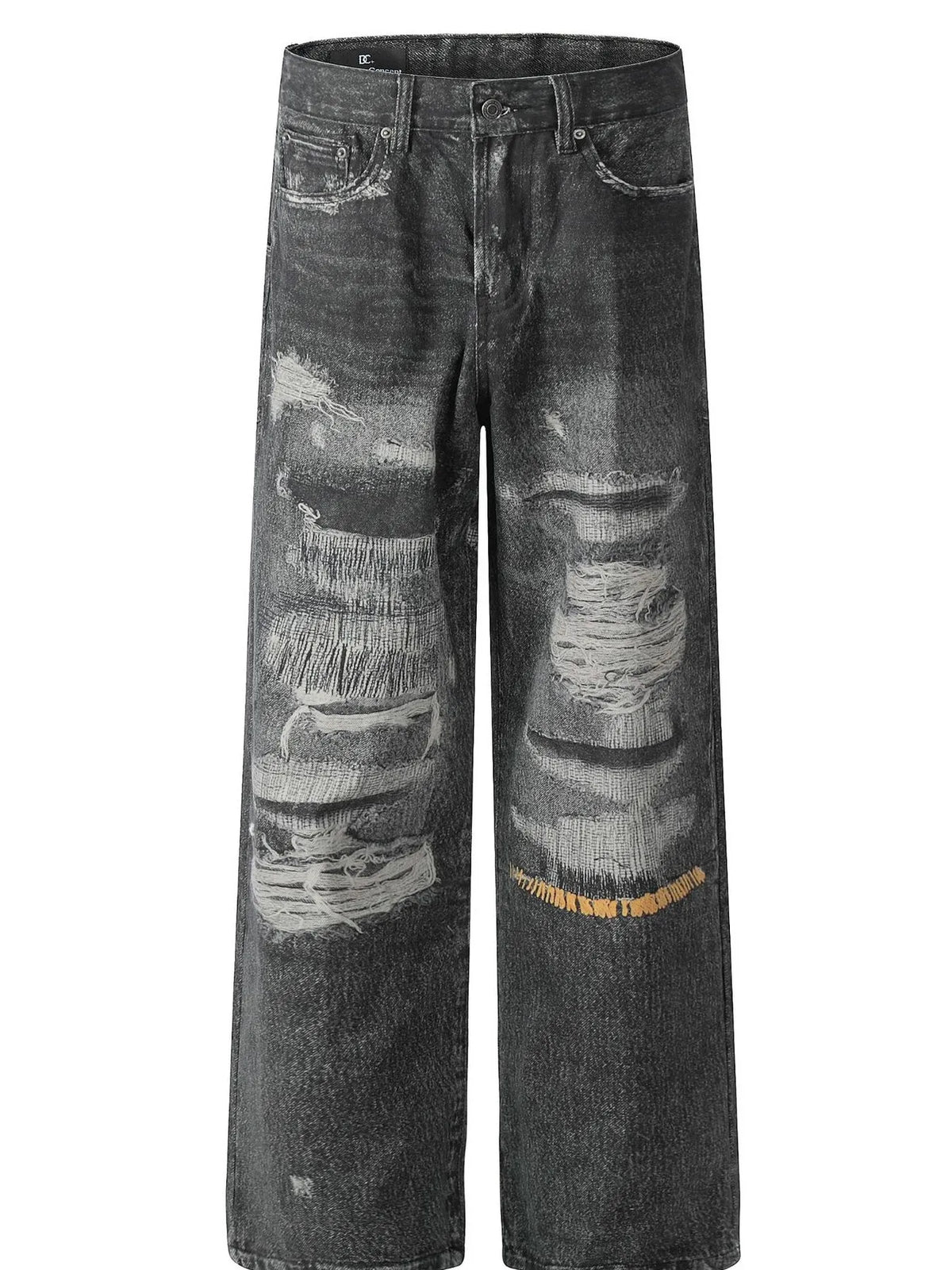 Men's Wide Leg Jeans Black / S