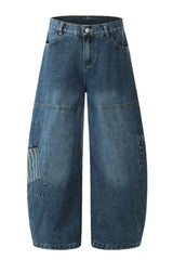 Men's Wide Leg Jeans Blue / S
