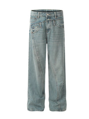Men's Wide Leg Jeans Blue / S