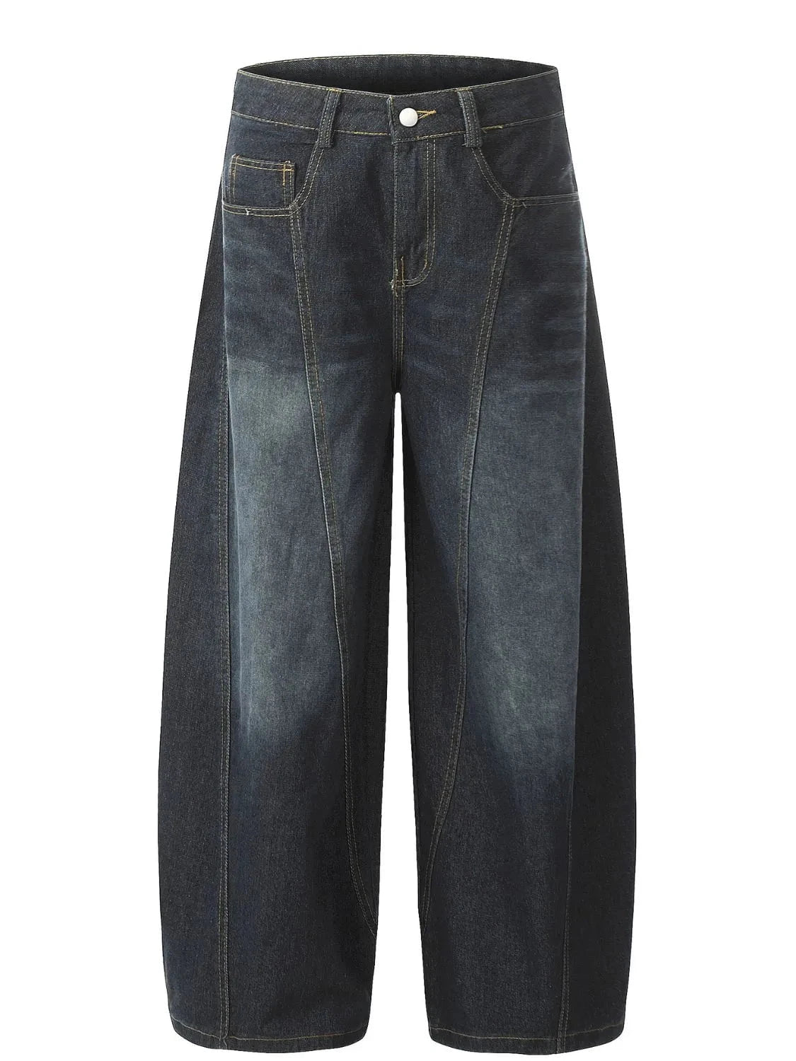 Men's Wide Leg Jeans Dark Blue / S