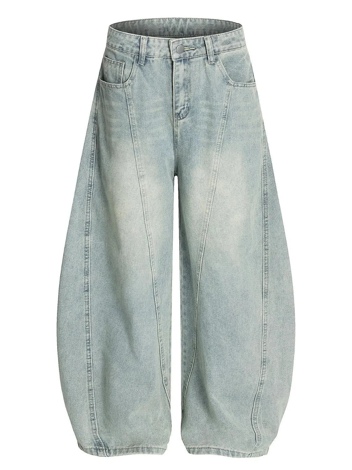 Men's Wide Leg Jeans Light Blue / S