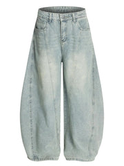 Men's Wide Leg Jeans Light Blue / S