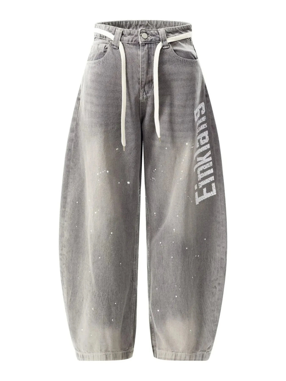 Men's Wide Leg Jeans Light Gray / S